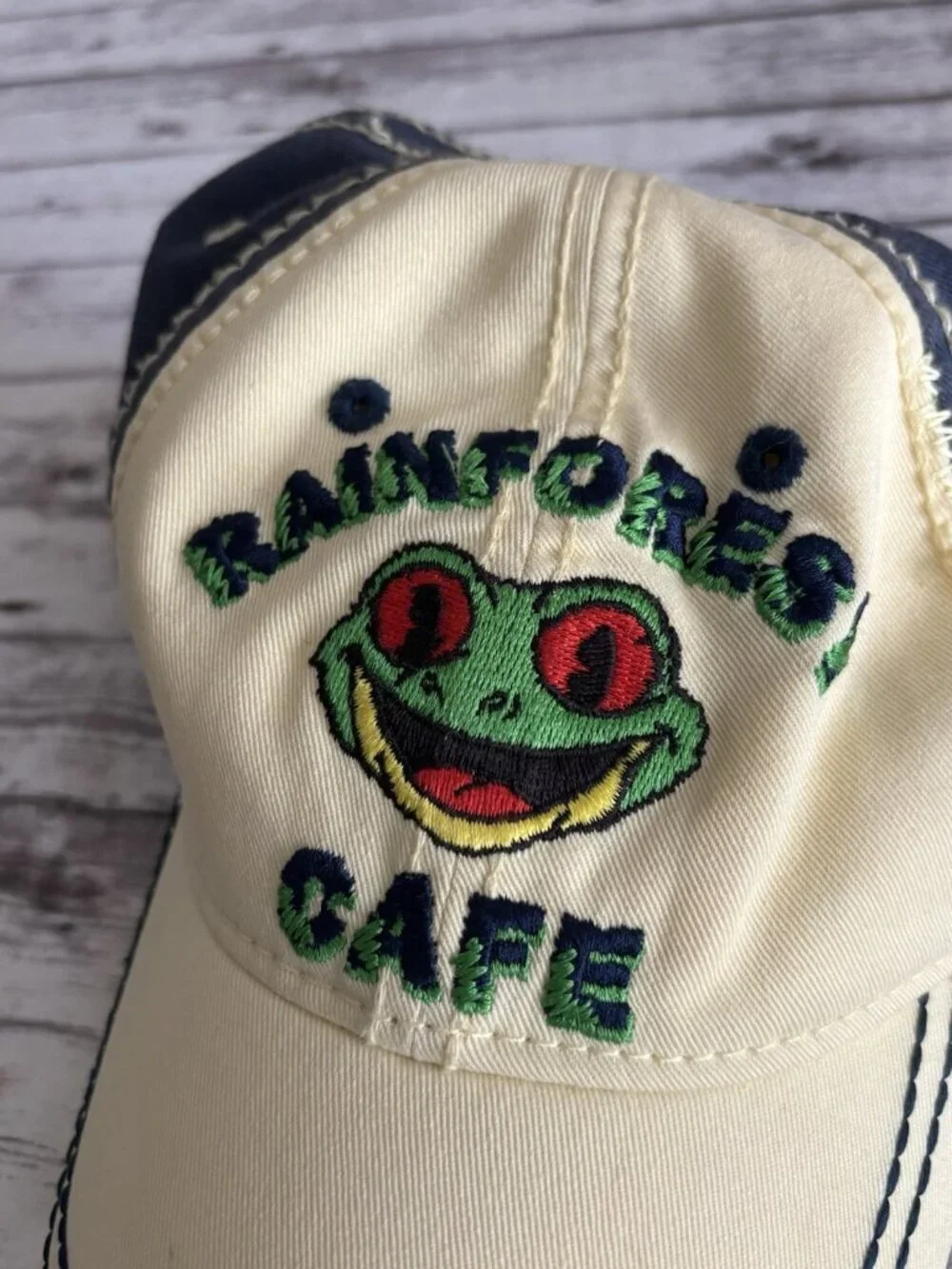 Rainforest Cafe Distressed Youth Kids Baseball Cap Hat Adjustable Frog